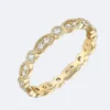 Elegant Floral Crystal Stone Designer Bangle Bracelet