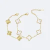 Premium Gold Bracelet with Elegant Flower Pattern